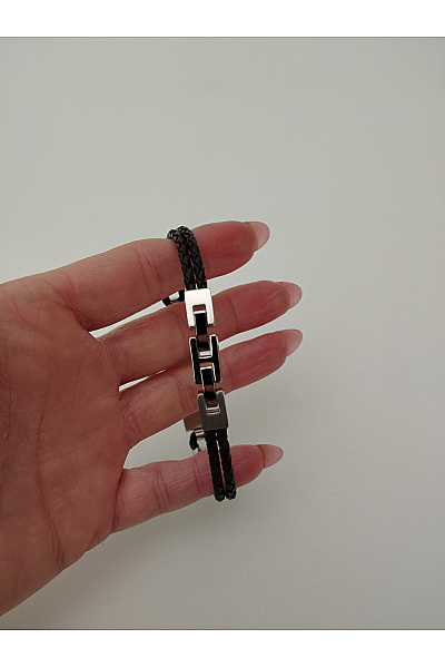 pánský náramek s kovovou destičkou | Unimoda | obrázek 6