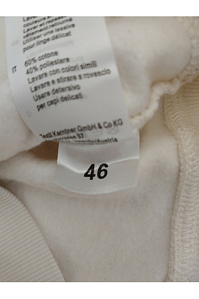 HELENA VERA Béžová bavlněná oversized mikina s potiskem Velikost IT 46 | HELENA VERA | obrázek 6