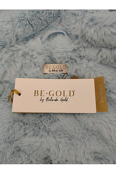 Belinda Gold Modrá dámská zimní bunda s kapucí a kožešinou Vel. DE 46 | Belinda Gold | obrázek 11