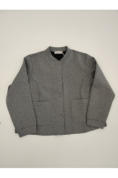 THOM By Thomas Rath Šedá Dámská Bomber Bunda Bez Kapuce Velikost DE 48