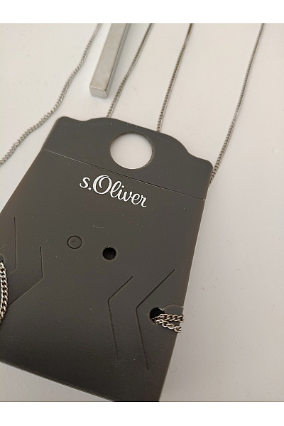s.OLIVER Stříbrný vrstvený náhrdelník s přívěsky tyčinky | s.OLIVER | obrázek 4