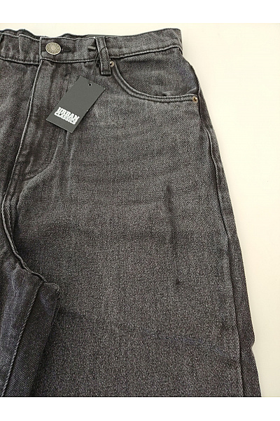URBAN CLASSICS Dámské černé džíny s vysokým pasem wide leg Vel. 30 | URBAN CLASSICS | obrázek 3