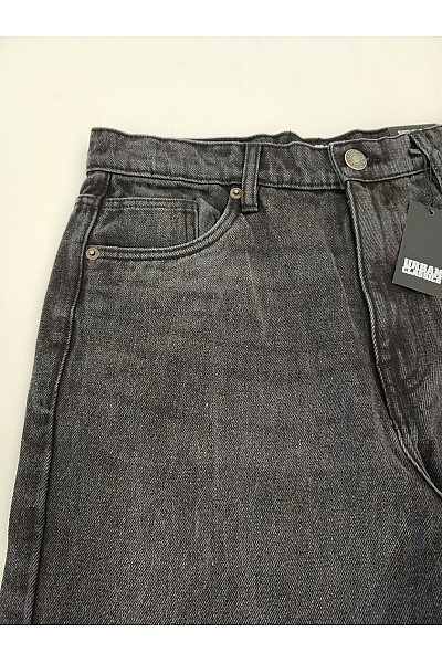 URBAN CLASSICS Dámské černé džíny s vysokým pasem wide leg Vel. 30 | URBAN CLASSICS | obrázek 4