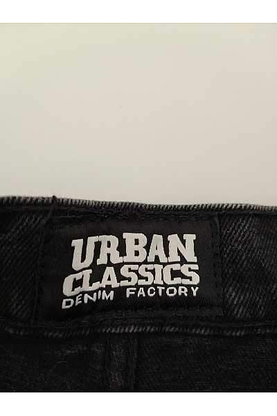 URBAN CLASSICS Dámské černé džíny s vysokým pasem wide leg Vel. 30 | URBAN CLASSICS | obrázek 5