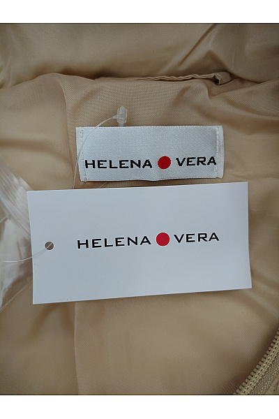 HELENA VERA Béžová prošívaná přechodná bunda s kapucí Velikost DE 46 | HELENA VERA | obrázek 9