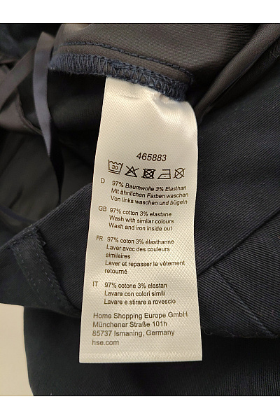 fiora blue Černé bavlněné chinos kalhoty Velikost EU 36 | fiora blue | obrázek 5