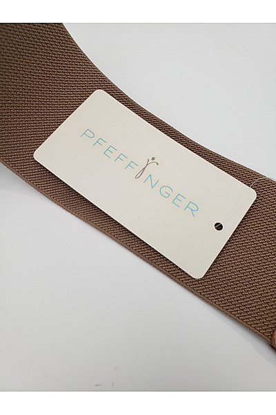PFEFFINGER Hnědý široký dámský pásek s cvočky Velikost EU 42/44 | PFEFFINGER | obrázek 7