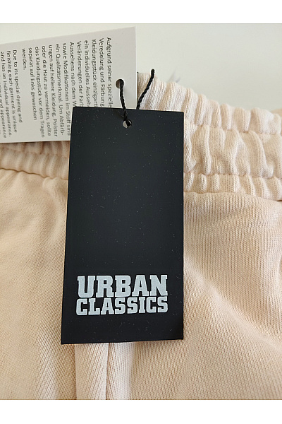 URBAN CLASSICS Béžové bavlněné široké tepláky s vysokým pasem Velikost L | URBAN CLASSICS | obrázek 6