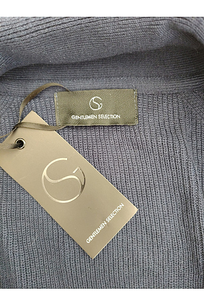 GENTLEMEN SELECTION Modrý pletený kardigan na knoflíky s výstřihem do V Vel. DE 56 | GENTLEMEN SELECTION | obrázek 5