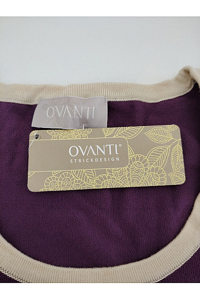 OVANTI Fialové dámské tričko s krátkým rukávem a kulatým výstřihem Vel. DE 48 | OVANTI | obrázek 6