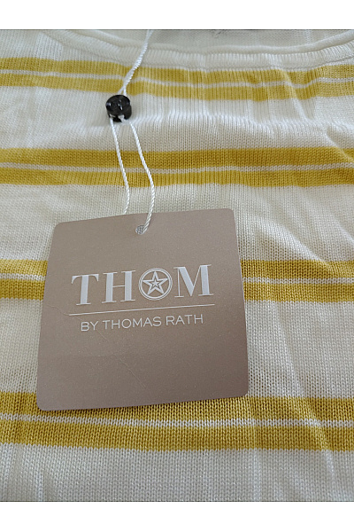 THOM By Thomas Rath Dámský pruhovaný pulovr žlutý jarní Velikost IT 42 | THOM By Thomas Rath | obrázek 6