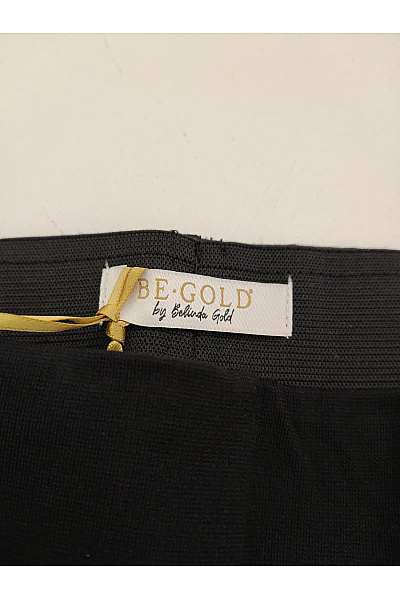 Belinda Gold Černé elegantní kalhoty s vysokým pasem a rozparkem Vel. DE 34 | Belinda Gold | obrázek 9