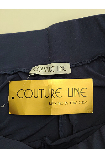 COUTURE LINE Modré široké kalhoty s vysokým pasem a řetízkem Velikost DE 19 | COUTURE LINE | obrázek 5