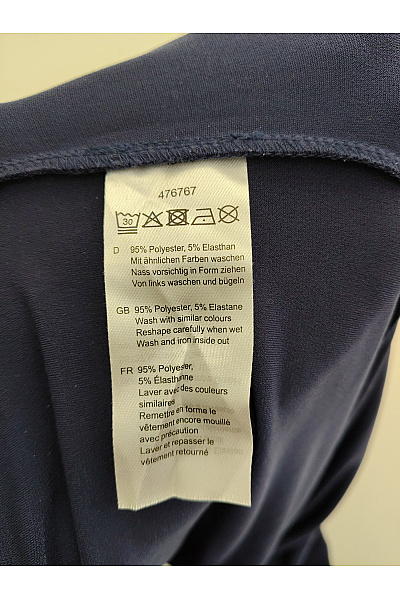 COUTURE LINE Modré široké kalhoty s vysokým pasem a řetízkem Velikost DE 19 | COUTURE LINE | obrázek 7