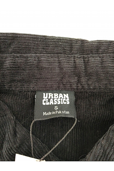 URBAN CLASSICS Černá manšestrová košilová přechodová bunda Velikost S | URBAN CLASSICS | obrázek 4