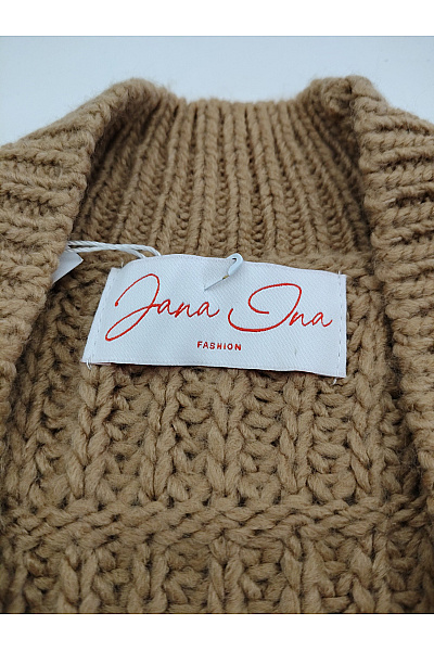 Jana Ina Hnědý pletený kardigan na knoflíky oversized Velikost EU 42 | Jana Ina | obrázek 9