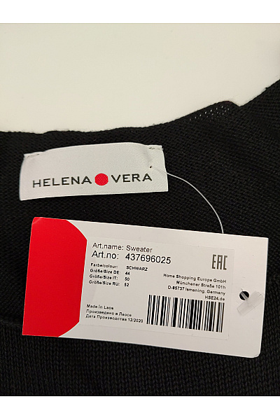 HELENA VERA Černobílý pruhovaný pletený pulovr s lodičkovým výstřihem Velikost DE 44 | HELENA VERA | obrázek 8