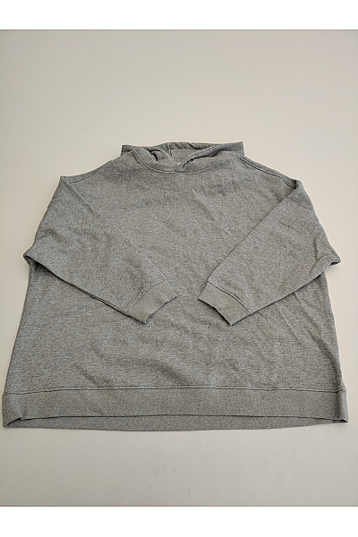 Dámská šedá Bavlněná Mikina S Kapucí Oversized Velikost 4xl