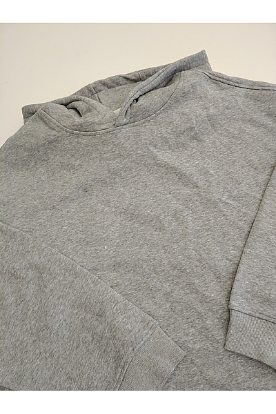Dámská šedá bavlněná mikina s kapucí oversized Velikost 4xl | Unimoda | obrázek 2