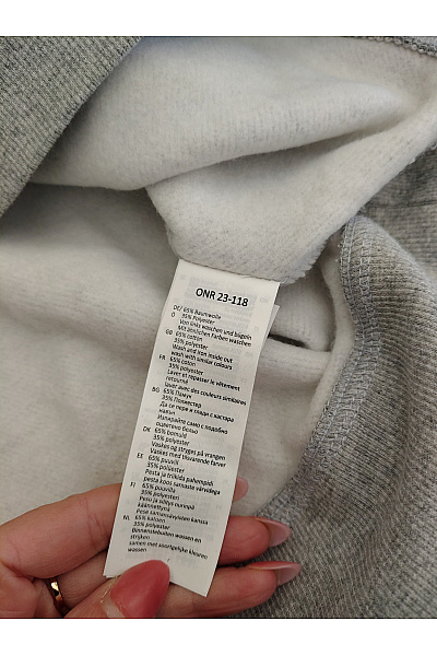 Dámská šedá bavlněná mikina s kapucí oversized Velikost 4xl | Unimoda | obrázek 5