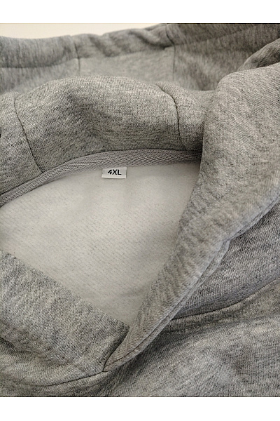 Dámská šedá bavlněná mikina s kapucí oversized Velikost 4xl | Unimoda | obrázek 6