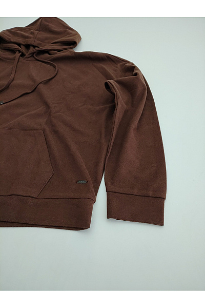THOM By Thomas Rath Dámská hnědá oversized mikina s kapucí a klokaní kapsou Velikost DE 42 | THOM By Thomas Rath | obrázek 3