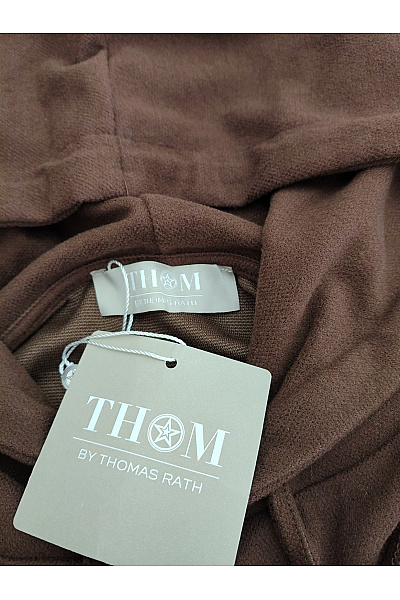 THOM By Thomas Rath Dámská hnědá oversized mikina s kapucí a klokaní kapsou Velikost DE 42 | THOM By Thomas Rath | obrázek 4