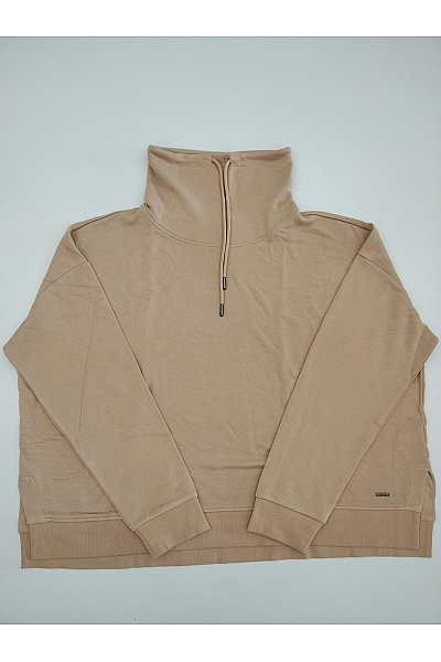 THOM By Thomas Rath Béžová Dámská Mikina Se Stojáčkem Oversized Bez Potisku Velikost DE 50