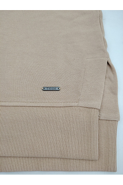 THOM By Thomas Rath Béžová dámská mikina se stojáčkem oversized bez potisku Velikost DE 50 | THOM By Thomas Rath | obrázek 3
