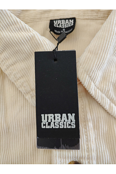 URBAN CLASSICS Béžová manšestrová košilová bunda oversize Vel. S | URBAN CLASSICS | obrázek 5
