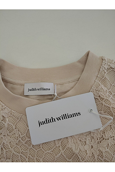 Judith Williams Béžové elegantní tričko s dlouhým rukávem a krajkou Vel. DE 40 | Judith Williams | obrázek 3