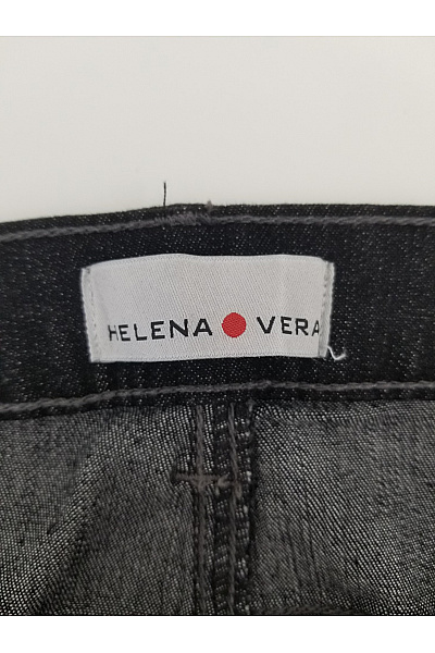 HELENA VERA Dámské černé bavlněné džíny rovné s kapsami Velikost 21 | HELENA VERA | obrázek 6