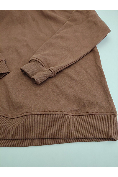 Hnědá bavlněná oversized mikina s kapucí Velikost M | Unimoda | obrázek 2