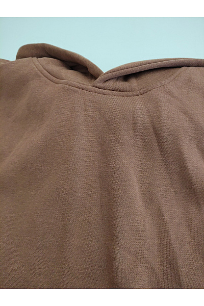 Hnědá bavlněná oversized mikina s kapucí Velikost M | Unimoda | obrázek 3