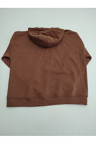 Hnědá bavlněná oversized mikina s kapucí Velikost M | Unimoda | obrázek 4