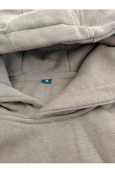 Hnědá bavlněná oversized mikina s kapucí Velikost M | Unimoda | obrázek 6