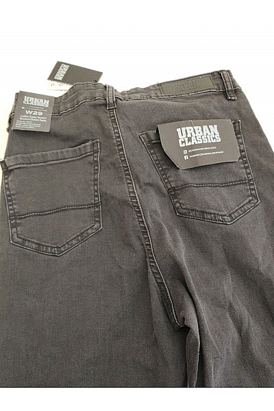 URBAN CLASSICS Černé bavlněné zvonové džíny s vysokým pasem Vel. US 29 | URBAN CLASSICS | obrázek 4