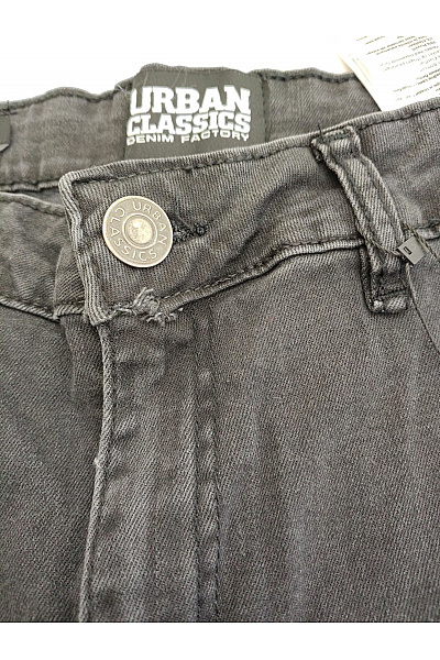 URBAN CLASSICS Černé bavlněné zvonové džíny s vysokým pasem Vel. US 29 | URBAN CLASSICS | obrázek 6