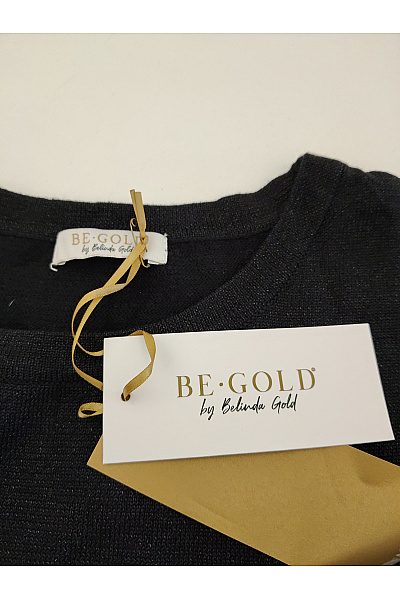 Belinda Gold Černé dámské tričko s dlouhým rukávem oversize Velikost DE 42 | Belinda Gold | obrázek 5