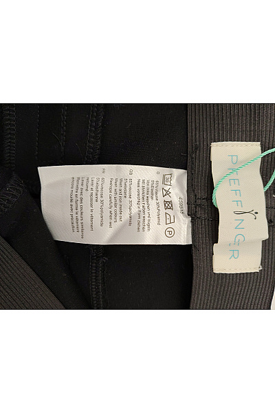 PFEFFINGER Černé zvonové kalhoty s rozparkem Velikost DE 40 | PFEFFINGER | obrázek 6
