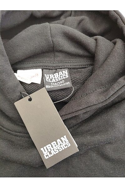 URBAN CLASSICS Černá dětská bavlněná mikina s kapucí Vel. EU 134/140 | URBAN CLASSICS | obrázek 7