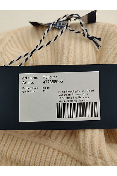 fiora blue Béžový pletený rolák s krátkým rukávem Velikost DE 44 | fiora blue | obrázek 8