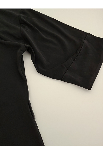 Let's Dress Černé košilové šaty midi volné minimalistické Velikost DE 40 | Let's Dress | obrázek 4