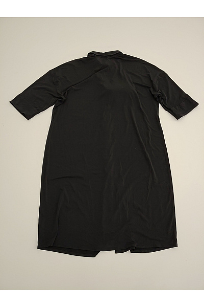 Let's Dress Černé košilové šaty midi volné minimalistické Velikost DE 40 | Let's Dress | obrázek 6