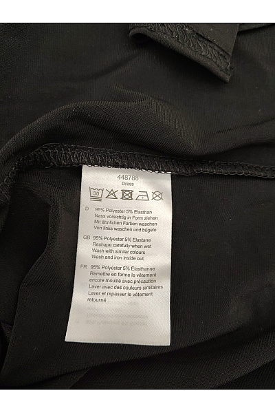 Let's Dress Černé košilové šaty midi volné minimalistické Velikost DE 40 | Let's Dress | obrázek 7