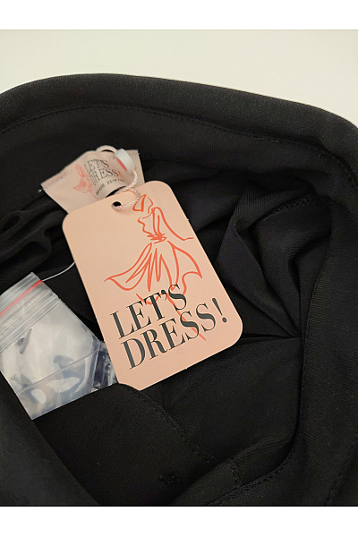 Let's Dress Černé košilové šaty midi volné minimalistické Velikost DE 40 | Let's Dress | obrázek 8