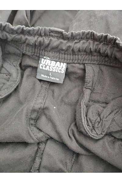 URBAN CLASSICS Černé bavlněné cargo kalhoty jogger s kapsami Velikost L | URBAN CLASSICS | obrázek 5