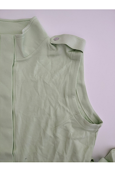 Belinda Gold Dámská vesta s páskem khaki elegantní bez rukávů Velikost DE 46 | Belinda Gold | obrázek 4