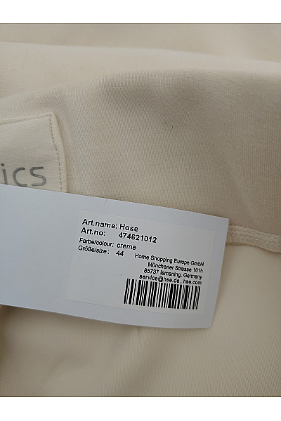 styletics by barbara Béžové dámské kalhoty s vysokým pasem a kapsami Velikost DE 44 | styletics by barbara | obrázek 7