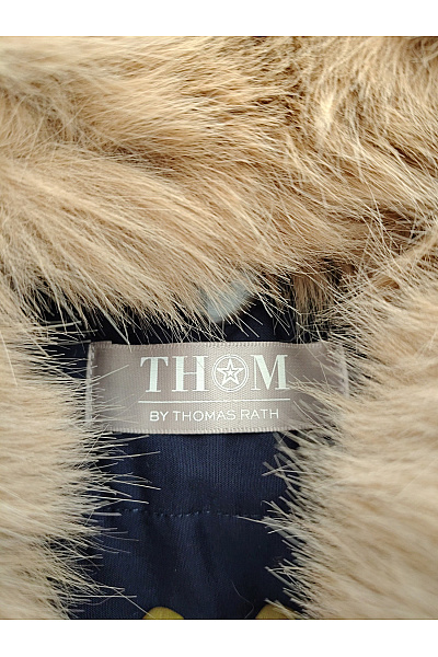 THOM By Thomas Rath Modrá denimová bunda s kožíškem bavlněná podzimní Vel. IT 42 | THOM By Thomas Rath | obrázek 8